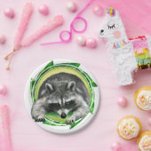 Raccoon Face Papieren Bordje (Feest)
