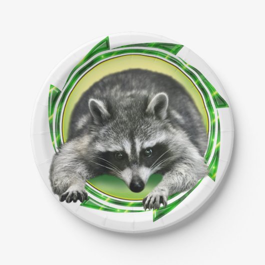 Raccoon Face Papieren Bordje (Voorkant)