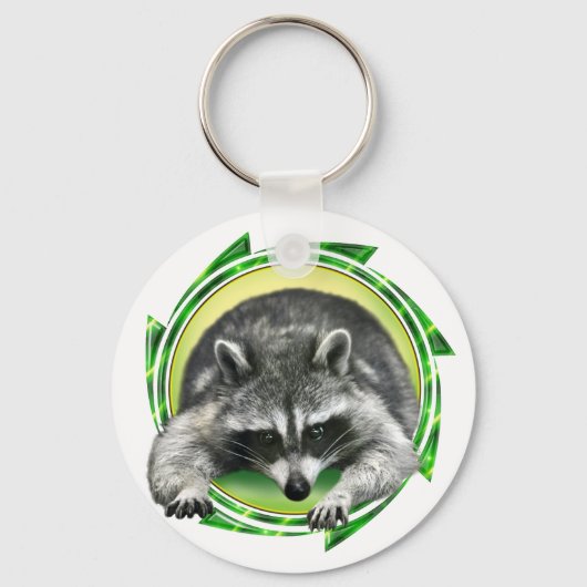 Raccoon Face Sleutelhanger (Voorkant)