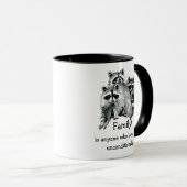 Raccoon Family Friends Love Quote Mok (Voorkant rechts)
