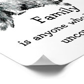 Raccoon Family Friends Love Quote Poster (Hoek)