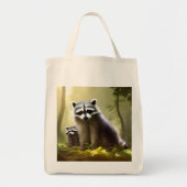 Raccoon Family Wildlife Portret Tote Bag (Voorkant)