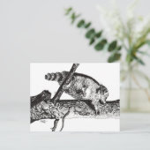 RACCOON FEESTDAGENKAART (Staand voorkant)