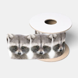 Raccoon Figuur Ribbon Satijnen Lint