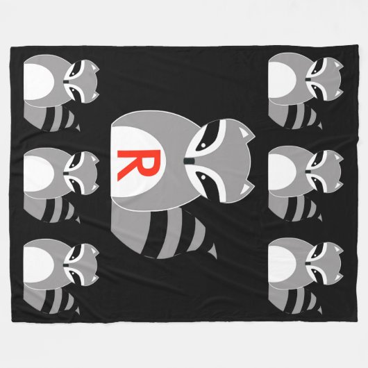 Raccoon Fleece Blanket (Voorkant (Horizontaal))