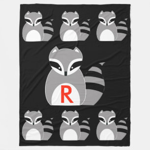 Raccoon Fleece Blanket Deken