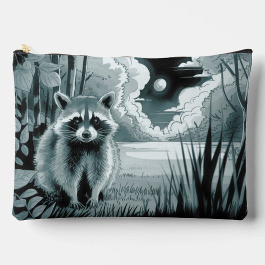 Raccoon Forest Clearing Accessoirezak Reiszak Etui (Voorkant)