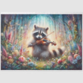 Raccoon Forest Symphony Fantasy Art Decoupage Tissuepapier (Voorkant)