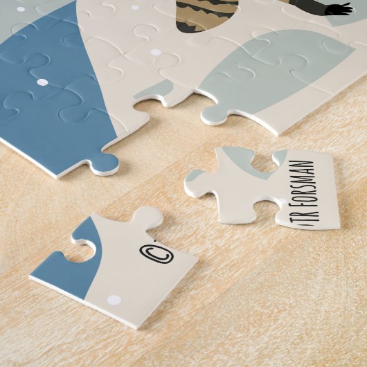 Raccoon.Fox.Magpie 2Hanukkah 11x14 Puzzle Legpuzzel (Zijkant)