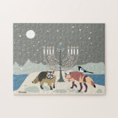 Raccoon.Fox.Magpie 2Hanukkah 11x14 Puzzle Legpuzzel (Horizontaal)