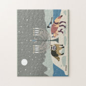 Raccoon.Fox.Magpie bij Mt. Desert Hanukkah Legpuzzel (Verticaal)