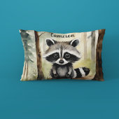 Raccoon gepersonaliseerd bos kussensloop