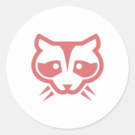 Raccoon Gezicht Sticker (Voorkant)
