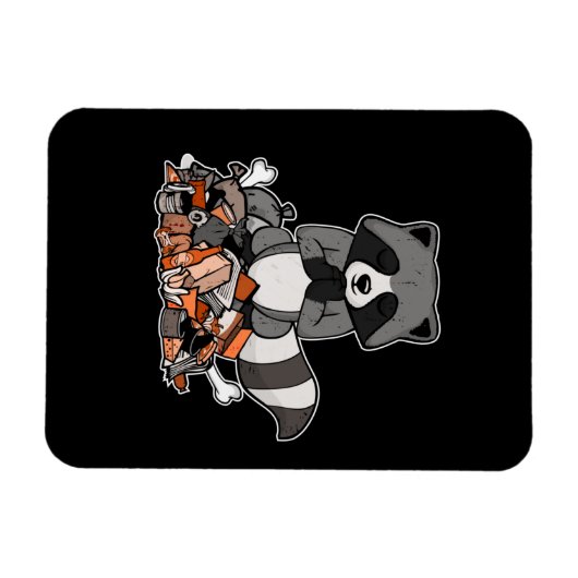 Raccoon Gift Women Meditation Yoga Raccoon Magneet (Horizontaal)