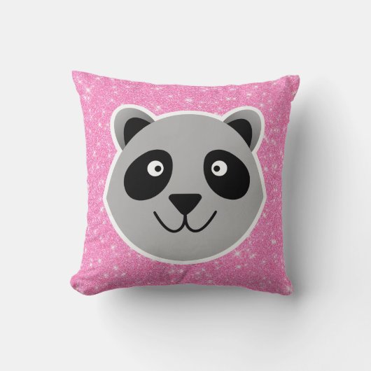 Raccoon Glitter Kussen (Voorkant)