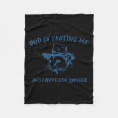 Raccoon God Is Testing Me And I Have Not Studied  Fleece Deken (Voorkant)