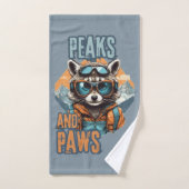 Raccoon Goggles en Peaks artwork Bad Handdoek (Handdoek)