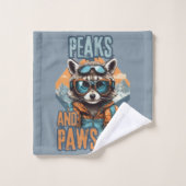 Raccoon Goggles en Peaks artwork Bad Handdoek (Wasdoekje)