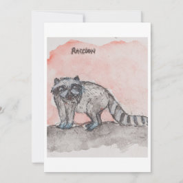 Raccoon Greeting Card Feestdagenkaart