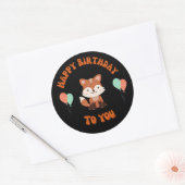 Raccoon happy birthday sticker (Envelop)