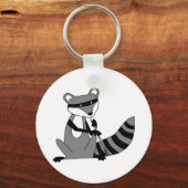 Raccoon Het afspelen van de Oboe Sleutelhanger (Voorkant)