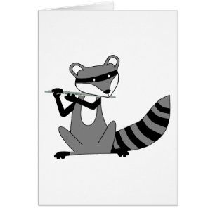 Raccoon Het Spelen van de Flute
