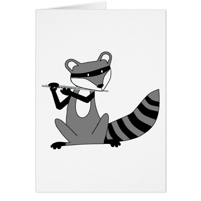 Raccoon Het Spelen van de Flute (Voorkant)