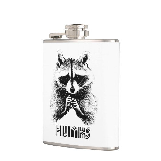 Raccoon Hijinks Heupfles (Links)