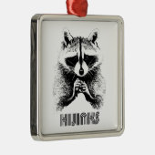 Raccoon Hijinks Metalen Ornament (Rechts)