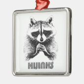 Raccoon Hijinks Metalen Ornament (Links)
