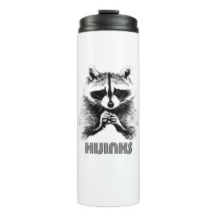 Raccoon Hijinks Thermosbeker