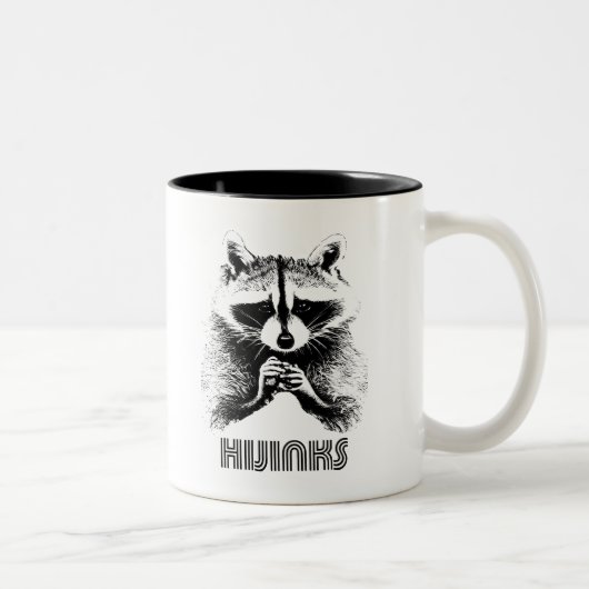 Raccoon Hijinks Tweekleurige Koffiemok (Rechts)