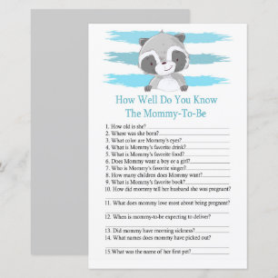 Raccoon Hoe goed ken je baby shower?