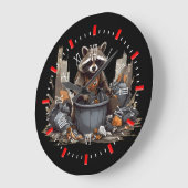 Raccoon houdt van afval grote klok (Hoek)