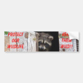 Raccoon houdt ze in het wild! Bumoer Sticker (Voorkant)