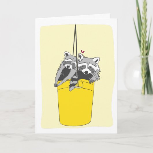  Raccoon Hugs Kaart (Voorkant)