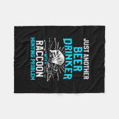 Raccoon Hunting Season Beer Problem Coon Hunter Fleece Deken (Voorkant (Horizontaal))