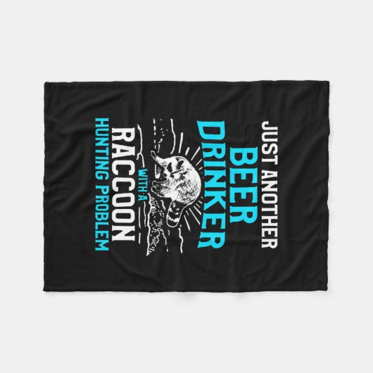 Raccoon Hunting Season Beer Problem Coon Hunter Fleece Deken (Voorkant (Horizontaal))