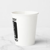 Raccoon If I'm Moody Give Me Foody Funny Saying  Papieren Bekers (Links)