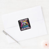 Raccoon Ik kan een vuilnismeme zijn Vierkante Sticker (Envelop)