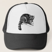 Raccoon Illustratie Trucker Pet (Voorkant)