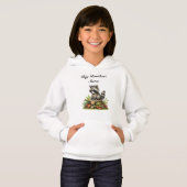 Raccoon in Autumn Leaves Sibling Sweatshirt (Voorkant volledig)