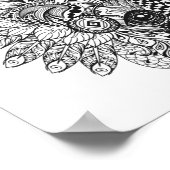 Raccoon in de naoorlogse Bonnet Doodle 2 Poster (Hoek)