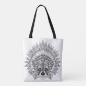 Raccoon in de naoorlogse Bonnet Doodle 2 Tote Bag (Achterkant)