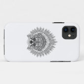 Raccoon in de vertederde oorlog Bonnet Doodle Case-Mate iPhone Case (Achterkant (horizontaal))