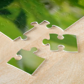 Raccoon in groene boom Cute gray gemaskerde wasbee Legpuzzel (Zijkant)