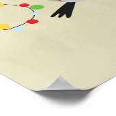 Raccoon in Santa Hat in de vakantiegrens Poster (Hoek)