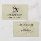 Raccoon in Santa Hat in de vakantiegrens Visitekaartje (Voorkant / Achterkant)