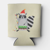 Raccoon in Santa Hat omhoog gedraaid in valsmatige Blikjeskoeler (Voorkant)