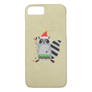 Raccoon in Santa Hat omhoog gedraaid in valsmatige Case-Mate iPhone Case